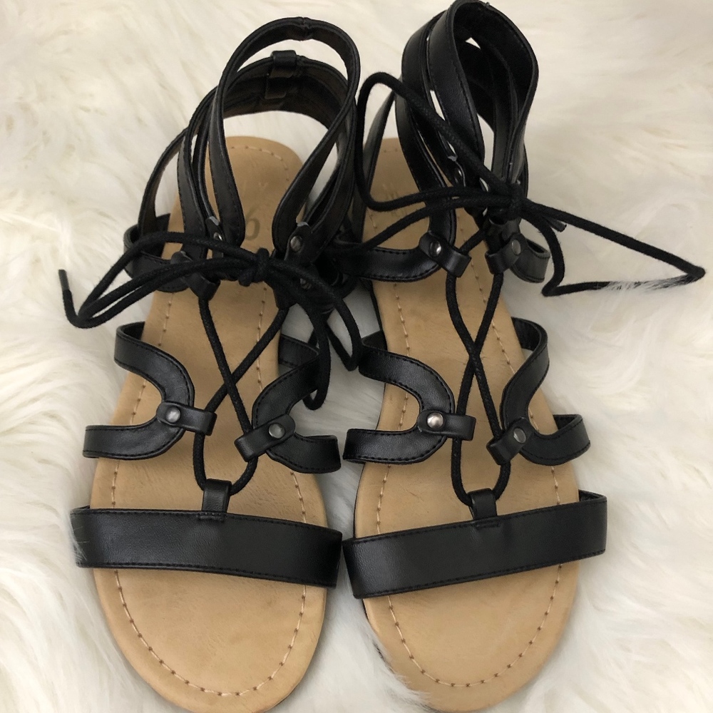 Black Gladiator Sandals